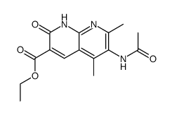 6-acetylamino-5,7-dimethyl-2-oxo-1,2-dihydro-[1,8]naphthyridine-3-carboxylic acid ethyl ester Structure