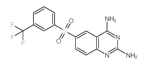 2,4-Quinazolinediamine,6-[[3-(trifluoromethyl)phenyl]sulfonyl]-结构式