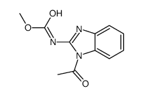 methyl N-(1-acetylbenzimidazol-2-yl)carbamate结构式
