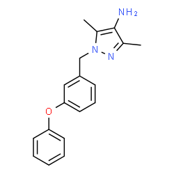 3,5-dimethyl-1-(3-phenoxybenzyl)-1H-pyrazol-4-amine Structure