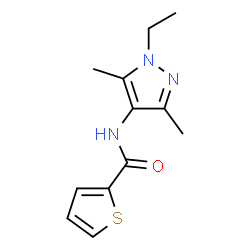 2-Thiophenecarboxamide,N-(1-ethyl-3,5-dimethyl-1H-pyrazol-4-yl)-(9CI)结构式