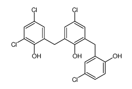 4-chloro-2-[(5-chloro-2-hydroxyphenyl)methyl]-6-[(3,5-dichloro-2-hydroxyphenyl)methyl]phenol结构式