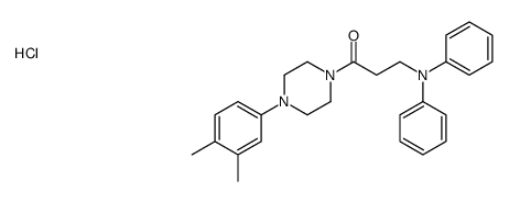 1-[4-(3,4-dimethylphenyl)piperazin-1-yl]-3-(N-phenylanilino)propan-1-one,hydrochloride结构式