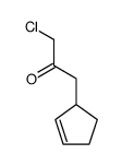 2-Propanone,1-chloro-3-(2-cyclopenten-1-yl)- Structure