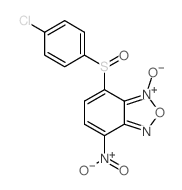 2-(4-chlorophenyl)sulfinyl-5-nitro-9-oxido-8-oxa-7-aza-9-azoniabicyclo[4.3.0]nona-2,4,6,9-tetraene Structure