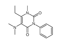 5-(Dimethylamino)-6-ethyl-1-methyl-3-phenyluracil结构式