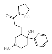 1-Propanone,3-(4-hydroxy-1-methyl-4-phenyl-3-piperidinyl)-1-(1-pyrrolidinyl)-,hydrochloride (1:1)结构式