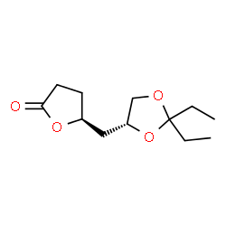 2(3H)-Furanone,5-[[(4R)-2,2-diethyl-1,3-dioxolan-4-yl]methyl]dihydro-,(5S)-(9CI) Structure