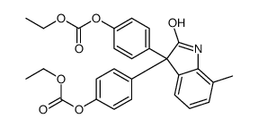 [4-[3-(4-ethoxycarbonyloxyphenyl)-7-methyl-2-oxo-1H-indol-3-yl]phenyl] ethyl carbonate结构式