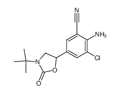 2-Amino-5-(3-tert-butyl-2-oxo-oxazolidin-5-yl)-3-chloro-benzonitrile Structure