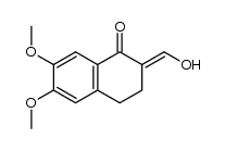 2-hydroxymethylene-6,7-dimethoxy-3,4-dihydro-2H-naphthalen-1-one结构式
