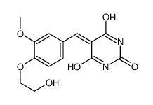 5-[[4-(2-hydroxyethoxy)-3-methoxyphenyl]methylidene]-1,3-diazinane-2,4,6-trione Structure