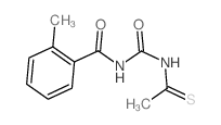 N-(ethanethioylcarbamoyl)-2-methyl-benzamide结构式