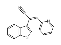 (E)-2-benzothiophen-3-yl-3-pyridin-2-yl-prop-2-enenitrile结构式