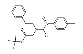 tert-butyl 3-[chloro-(p-tolylsulfinyl)methyl]-5-phenylpentanoate结构式