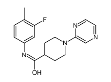 4-Piperidinecarboxamide,N-(3-fluoro-4-methylphenyl)-1-pyrazinyl-(9CI)结构式