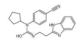 Urea, N-[2-(1H-benzimidazol-2-yl)ethyl]-N-(4-cyanophenyl)-N-cyclopentyl- (9CI) Structure