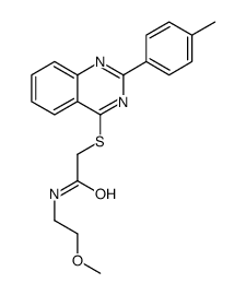 Acetamide, N-(2-methoxyethyl)-2-[[2-(4-methylphenyl)-4-quinazolinyl]thio]- (9CI)结构式