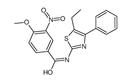 Benzamide, N-(5-ethyl-4-phenyl-2-thiazolyl)-4-methoxy-3-nitro- (9CI) structure