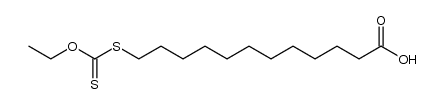 12-((ethoxy(thiocarbonyl))thio)dodecanoic acid结构式