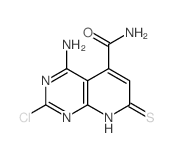 Pyrido[2,3-d]pyrimidine-5-carboxamide,4-amino-2-chloro-7,8-dihydro-7-thioxo-结构式