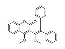 4-methoxy-3-(1-methoxy-2,2-diphenylethenyl)chromen-2-one Structure