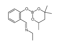 Ethyl-[1-[2-(4,4,6-trimethyl-[1,3,2]dioxaborinan-2-yloxy)-phenyl]-meth-(Z)-ylidene]-amine Structure