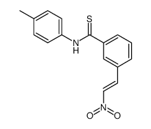 N-(4-methylphenyl)-3-(2-nitroethenyl)benzenecarbothioamide结构式