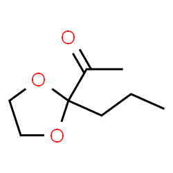 Ethanone, 1-(2-propyl-1,3-dioxolan-2-yl)- (9CI) Structure