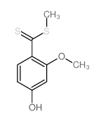 Benzenecarbodithioicacid, 4-hydroxy-2-methoxy-, methyl ester结构式