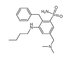 (4-benzyl-3-n-butylamino-5-sulfamylbenzyl)dimethylamine结构式
