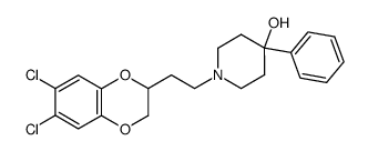 1-[2-(6,7-Dichloro-2,3-dihydro-benzo[1,4]dioxin-2-yl)-ethyl]-4-phenyl-piperidin-4-ol Structure