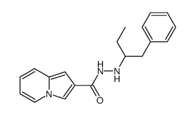 Indolizine-2-carboxylic acid N'-(1-benzyl-propyl)-hydrazide Structure