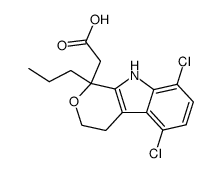 (5,8-dichloro-1-propyl-1,3,4,9-tetrahydro-pyrano[3,4-b]indol-1-yl)acetic acid Structure