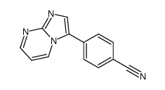 4-imidazo[1,2-a]pyrimidin-3-ylbenzonitrile结构式