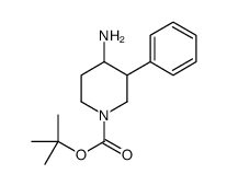 tert-butyl 4-amino-3-phenylpiperidine-1-carboxylate结构式