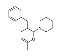 1-(3-benzyl-6-methyl-3,4-dihydro-2H-pyran-2-yl)piperidine结构式