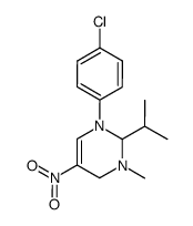 1-(4-chloro-phenyl)-2-isopropyl-3-methyl-5-nitro-1,2,3,4-tetrahydro-pyrimidine结构式
