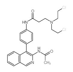 Propanamide,N-[4-[3-(acetylamino)-4-isoquinolinyl]phenyl]-3-[bis(2-chloroethyl)amino]- Structure