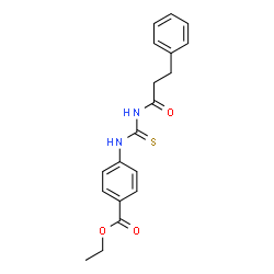 ethyl 4-({[(3-phenylpropanoyl)amino]carbonothioyl}amino)benzoate Structure