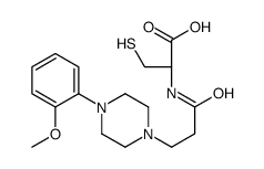 (2R)-2-[3-[4-(2-methoxyphenyl)piperazin-1-yl]propanoylamino]-3-sulfanylpropanoic acid结构式