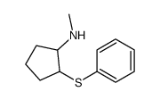 N-methyl-2-phenylsulfanylcyclopentan-1-amine结构式