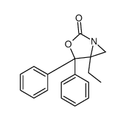 1-ethyl-2,2-diphenyl-3-oxa-5-azabicyclo[3.1.0]hexan-4-one结构式