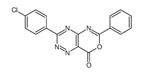 3-(4-chlorophenyl)-6-phenyl-[1,3]oxazino[4,5-e][1,2,4]triazin-8-one结构式
