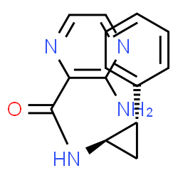 Pyrazinecarboxamide, 3-amino-N-[(1R,2S)-2-phenylcyclopropyl]-, rel- (9CI) structure