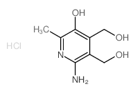 3,4-Pyridinedimethanol,2-amino-5-hydroxy-6-methyl-, hydrochloride (1:1)结构式