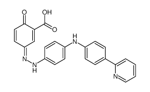 6-oxo-3-[[4-(4-pyridin-2-ylanilino)phenyl]hydrazinylidene]cyclohexa-1,4-diene-1-carboxylic acid结构式