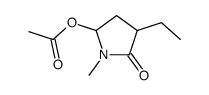 (4-ethyl-1-methyl-5-oxopyrrolidin-2-yl) acetate结构式