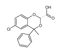 acide [chloro-6 methyl-4 phenyl-4 [4H] benzodioxine-(1,3)] caboxylique-2结构式