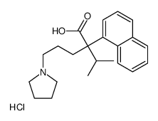2-naphthalen-1-yl-2-propan-2-yl-5-pyrrolidin-1-ium-1-ylpentanoic acid,chloride结构式